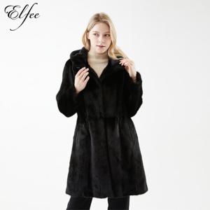 [진도]진도 Elfee 블랙 밍크 휘메일 하프코트 (E6W1EC02)