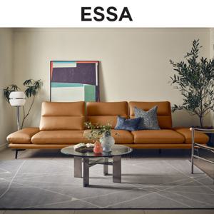 [GS단독][헤드레스트&상품권증정] 에싸 레미 컴팩트 4인 스윙기능 론도 소가죽 소파