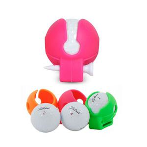 실리콘 골프공주머니 밸트형 핑크/오렌지/그린 파우치
