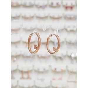 볼라레 세이브존03 볼라레 슬릭 러브 하트 써지컬 링 귀걸이 AGsse832A