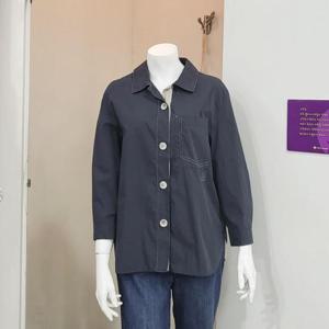 올리비아하슬러 DP01 배색스티치 포켓 셔츠 OHDFBL101