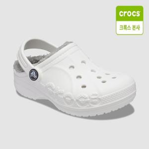 [크록스 본사] 바야 라인드 클로그 키즈 화이트 207500-11H