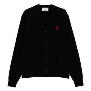 아미 니트 가디건 하트 로고 BLACK BFHKC001001 001