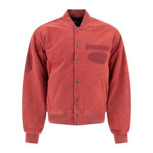 스투시 남성 레드 봄버 자켓 1158200601