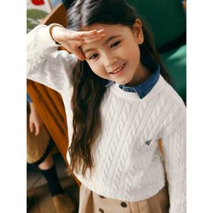 [빈폴키즈] [Essential] 클래식 케이블 니트 스웨터 아이보리 (BI5151UE10)