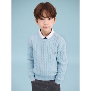 [빈폴키즈] [Essential] 클래식 케이블 니트 스웨터 라이트 그린 (BI5151UE1L)