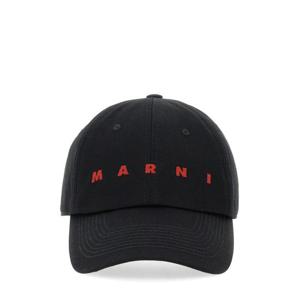 마르니 남성 블랙 볼캡 CLZC0108S0_UTC31100N99