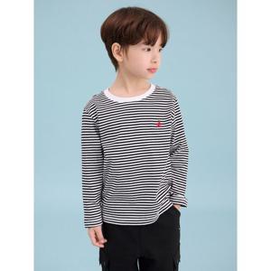 [빈폴키즈] 반집업 스웨트 셔츠 & 스트라이프 티셔츠 2PCS 세트 블랙 (BI5141U035)