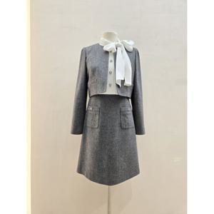 숲  (SB3OPM5) 타이 탈부착 자켓형 원피스