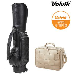 [단독판매]볼빅 VBDB 프라임 위빙 바퀴 휠 블랙 캐디백 아이보리 보스턴백 세트