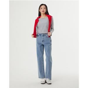 플라스틱아일랜드  (PR7CL201)  BEIGE 스트라이프 보트넥 티셔츠