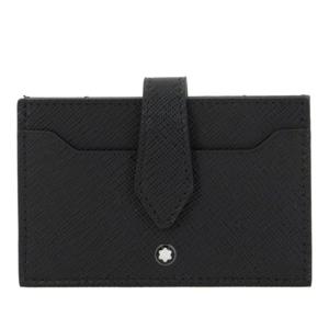 몽블랑 텍스처드 블랙 가죽 카드 지갑 199380 BLACK
