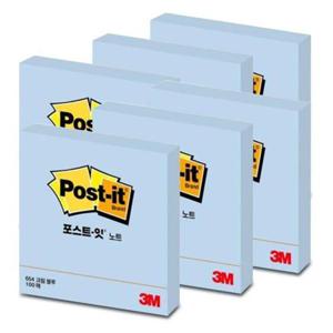 (묶음)3M 포스트잇 노트 653-4 RA(레인보우) x 6EA