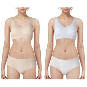 [비비안(언더웨어)][세트] 일체형 고정패드 껴입는 심리스브라 팬티 BR1841A BP1841A