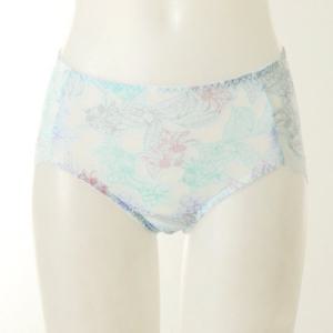 [와코루] 아랫배를 충분히 덮는기장 번아웃프린트 팬티 (WC520T-BU)