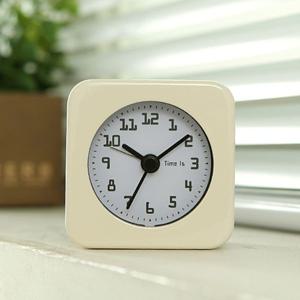 미니 스퀘어 알람 탁상시계(아이보리)