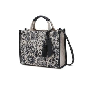 [닥스핸드백] 네이비 플라워자수 자카드 토트백 S DCBA5E654