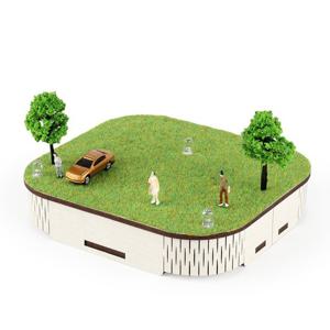 DIY 나무 모형 조립 키트 LED 무드등 디오라마 세트 대 TM518