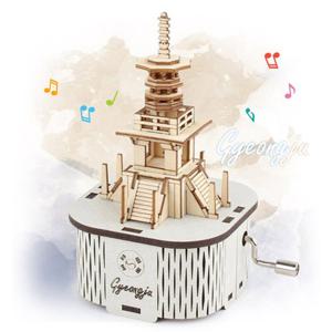 DIY 나무 모형 조립 키트 수동 오르골 경주 다보탑 YM862-36