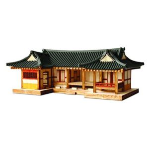 DIY 나무 모형 조립 키트 HO ㄷ자 기와집 YM-610