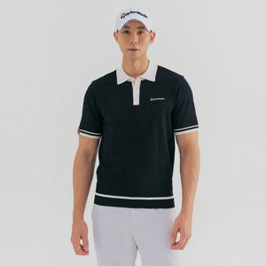 [공식]테일러메이드 남성 로고 스카시 카라 반팔 니트 TMSRN2122-199