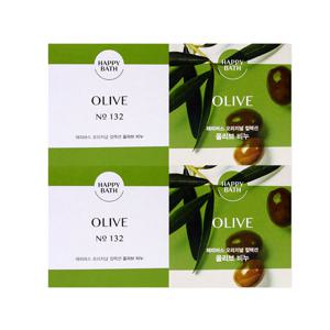 해피바스 올리브 비누 90gx4P 해피바스비누 세수 미용 세안 목욕