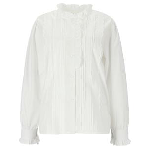 [에이비에프지]플레이어 카라 포인트 긴팔 면 블라우스 APZ5ZB31G