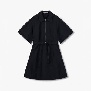 보브  (7155237006) 벨티드 하프 집업 미디 원피스