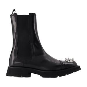 알렉산더맥퀸 스터드 앵클부츠 705082WIC64 1081 BLACK/BLACK/S