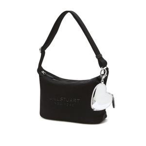 [질스튜어트]블랙 글로시로고 나일론 호보형 숄더 겸 스몰 크로스백 JABA5E746