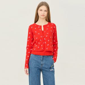 [베네통] 리본 가디건 나시 세트_BAKC13511RD