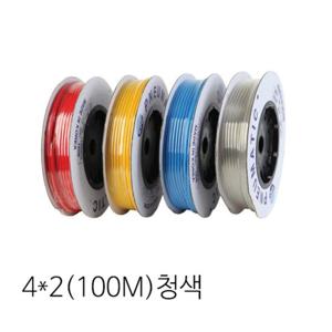 코리아뉴메틱 우레탄직관호스 4x2x100M 원터치호스