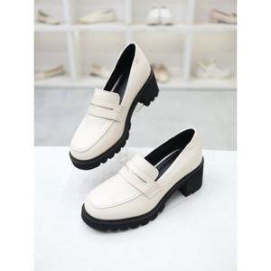 [코디엘루]심플 캐주얼 미들힐 페니 로퍼 6cm CDMD500677_GN