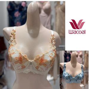 [와코루](WBR1957) AB컵3D패드 프린트 튤레이스 브래지어