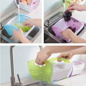 접이식컬러바구니 접이식채반 물빠 소쿠리