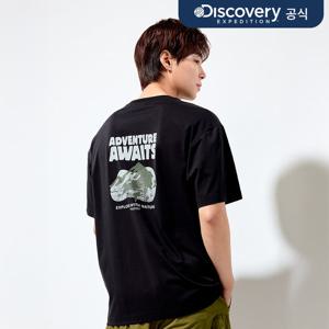 프레시벤트 워싱 마운틴 일러스트 그래픽 반팔티셔츠 (BLACK) DXRS8N053-BKS