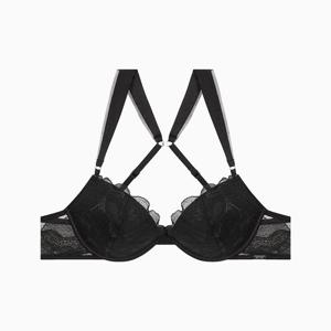 [캘빈클라인언더웨어]여성 CK 블랙 플로럴 레이스 AF 푸쉬업 플런지QF8029AD-UB1