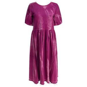 가니 여성 퍼플 데님 미디 드레스 J1672088