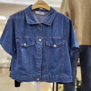 파파야 DP01 레트로 데님 반팔 자켓 PNPRJK001B
