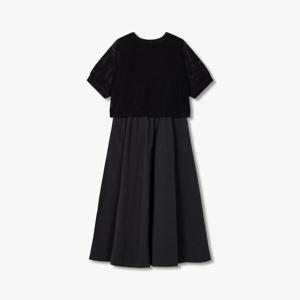 [지컷]네트 니트 콤비 플레어 원피스 7255237121