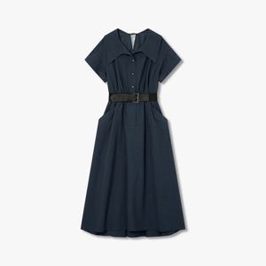 벨티드 밴딩 폴리 셔츠 원피스 (7195237100)