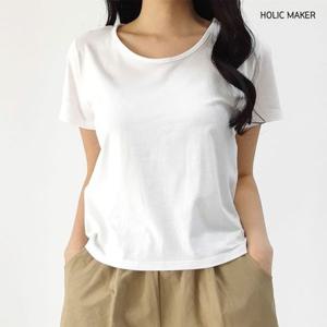 라운드 티셔츠 반팔티 HBT005 홀릭메이커 여름 반팔
