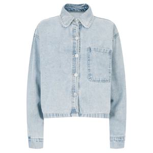 샵앤) 여성 카라넥 세미크롭 데님 2컬러 청 자켓 PIC-WJP-20570-연청