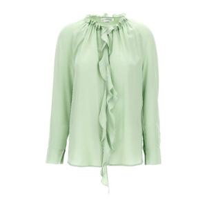 빅토리아베컴 러플 태크타일 실크 블라우스 1125WSH006158A JAD