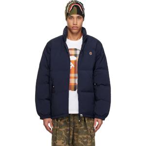BAPE 패딩 네이비 원 포인트 다운 재킷 251546M178004