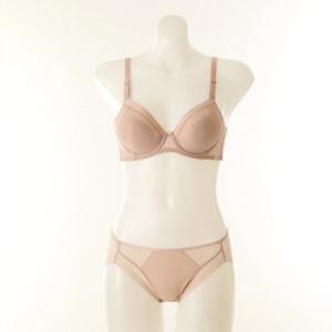 [와코루] E컵 뉴스키노 스페셜 몰드브라 햄라인팬티 (WBR2090E-PTH- SK)