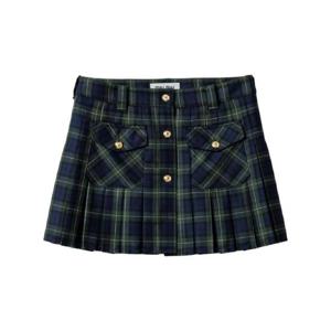 미우미우 플리츠 타탄 미니 스커트 MG2358SOOO16DO