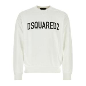 디스퀘어드2 화이트 크루넥 맨투맨 S74GU0663D25002 100