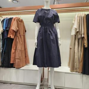 수스 HC04 라운드 리브 허리밴딩 원피스 S252BOP506