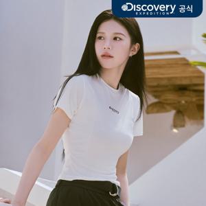 프레시벤트 여성 슬림핏 절개 반팔티셔츠 (WHITE)  DWRS96053-WHS